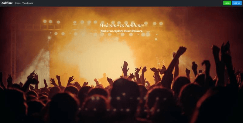 Sublime — E-Ticketing Platform screenshot 1